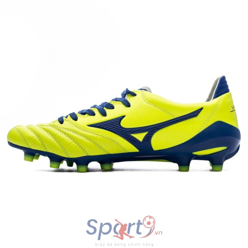 Mizuno Morelia Neo II Made in Japan FG Brazilian Spirit - Safety Yellow/True Blue